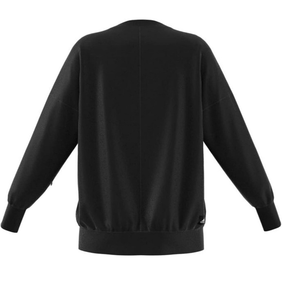 Adidas Women's Sportswear Three Bar Sweatshirt Black Long Sleeve Size S - Picture 5 of 11